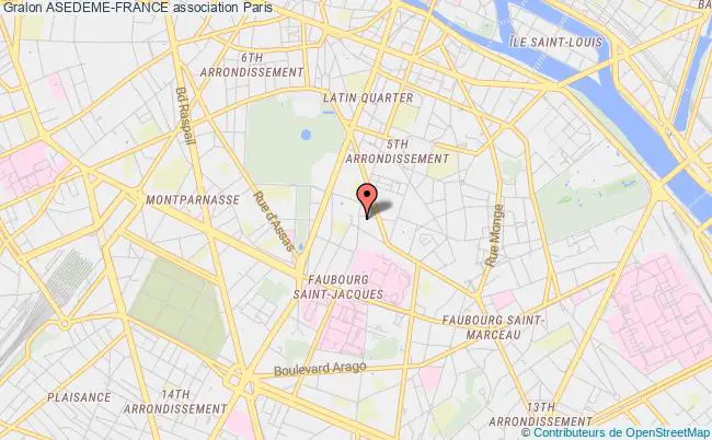 plan association Asedeme-france Paris 5e