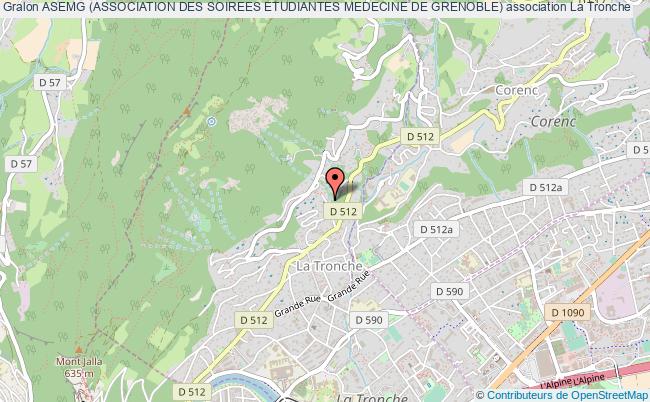 plan association Asemg (association Des Soirees Etudiantes Medecine De Grenoble) La Tronche