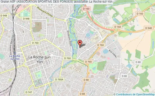 plan association Asf (association Sportive Des Forges) La    Roche-sur-Yon