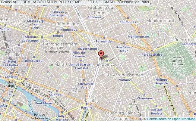 plan association Asforem, Association Pour L'emploi Et La Formation Paris