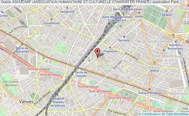 plan association Ashucarf (association Humanitaire Et Culturelle D?arrah En France) Paris