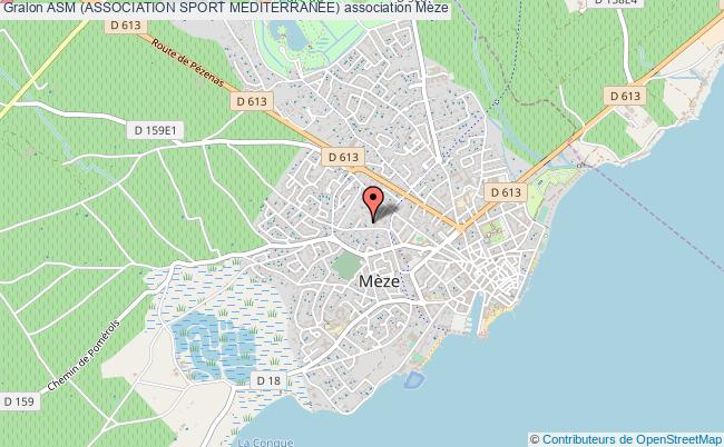 plan association Asm (association Sport Mediterranee) Mèze