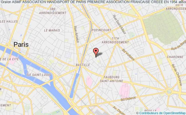 plan association Asmf Association Handisport De Paris Premiere Association Francaise Creee En 1954 Paris