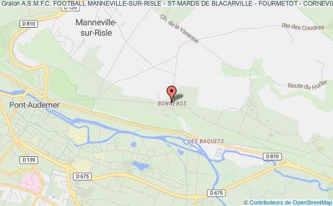 plan association A.s.m.f.c. Football Manneville-sur-risle - St-mards De Blacarville - Fourmetot - Corneville-sur-risle Manneville-sur-Risle