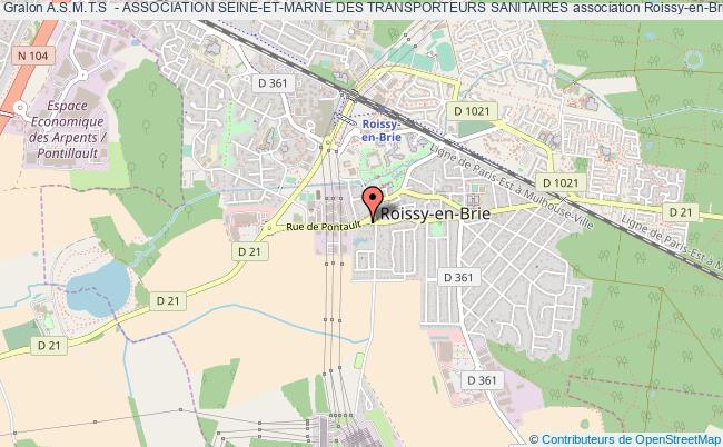 plan association A.s.m.t.s  - Association Seine-et-marne Des Transporteurs Sanitaires Roissy-en-Brie