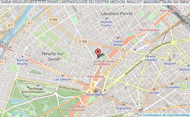 plan association Asociation D Oto Rhino Laryngologie Du Centre Medical Maillot Neuilly-sur-Seine