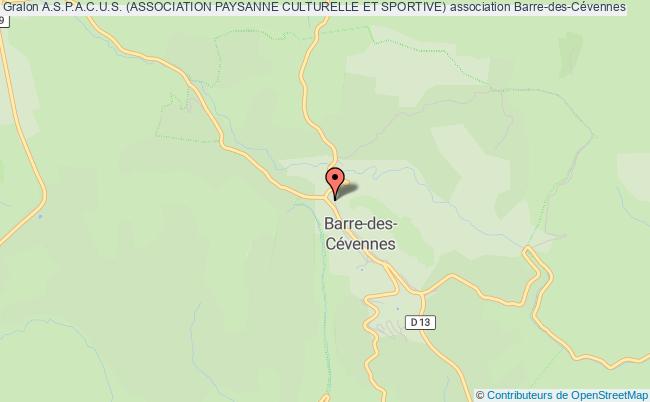 plan association A.s.p.a.c.u.s. (association Paysanne Culturelle Et Sportive) Barre-des-Cévennes