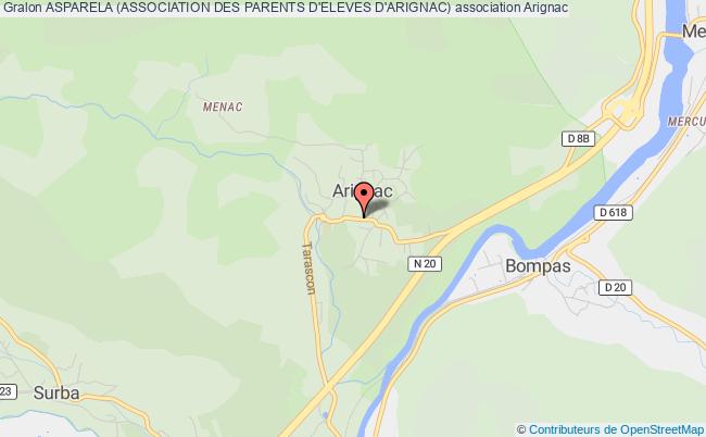 plan association Asparela (association Des Parents D'eleves D'arignac) Arignac