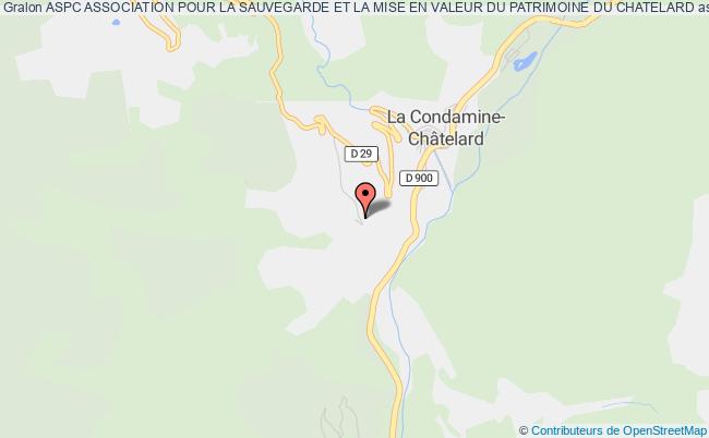 plan association Aspc Association Pour La Sauvegarde Et La Mise En Valeur Du Patrimoine Du Chatelard 