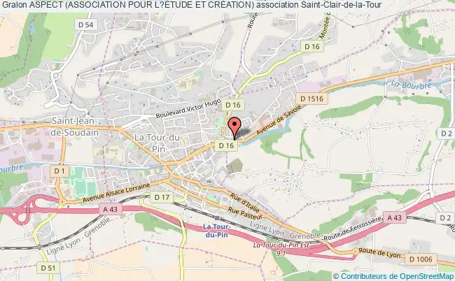 plan association Aspect (association Pour L?Étude Et CrÉation) Saint-Clair-de-la-Tour