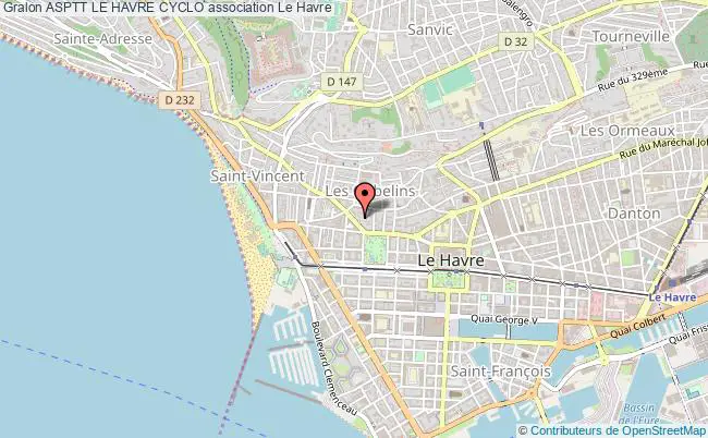 plan association Asptt Le Havre Cyclo Le    Havre
