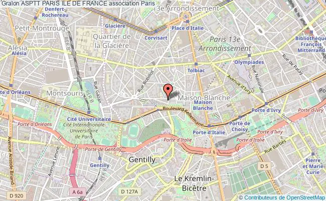 plan association Asptt Paris Ile De France Paris