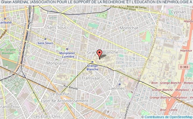 plan association Asrenal (association Pour Le Support De La Recherche Et L'Éducation En NÉphrologie À Lyon) Lyon Cedex 03