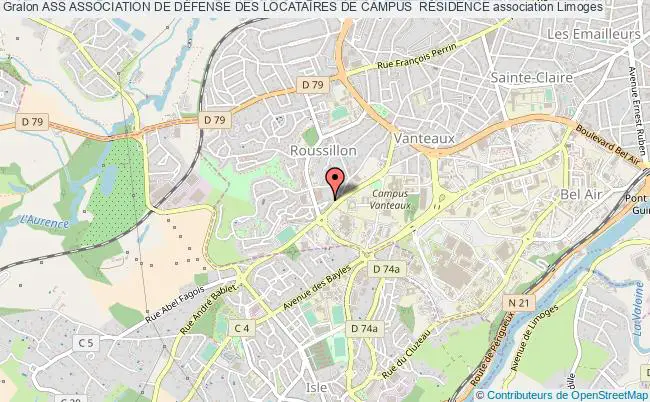 plan association Ass Association De DÉfense Des Locataires De Campus  RÉsidence Limoges