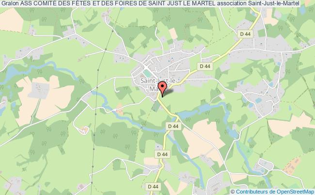 plan association Ass ComitÉ Des FÊtes Et Des Foires De Saint Just Le Martel Saint-Just-le-Martel