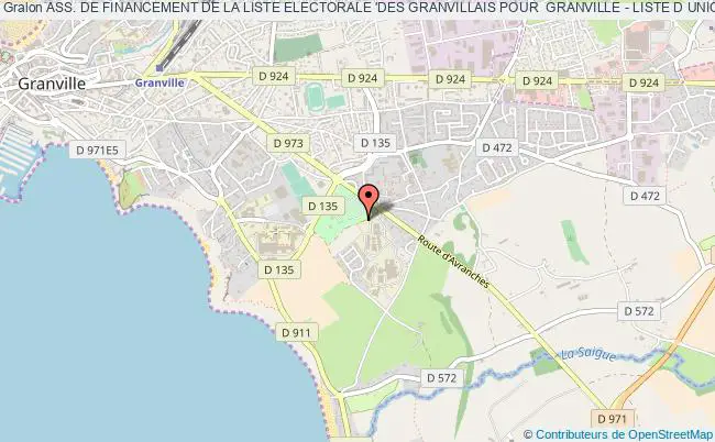 plan association Ass. De Financement De La Liste Electorale 'des Granvillais Pour  Granville - Liste D Union Municipale' (a.f./d.g. P.g.) Granville