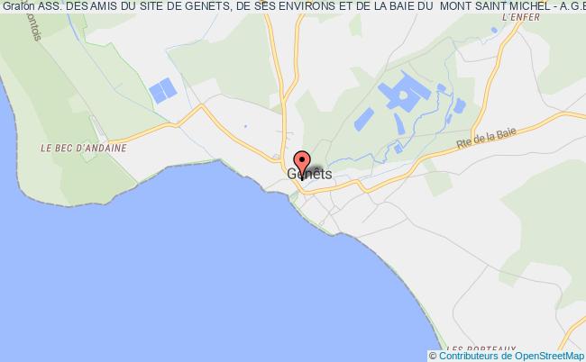 plan association Ass. Des Amis Du Site De Genets, De Ses Environs Et De La Baie Du  Mont Saint Michel - A.g.e.b. Genêts