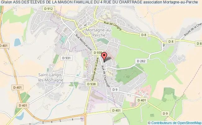 plan association Ass Des Eleves De La Maison Familiale Du 4 Rue Du Chartrage Mortagne-au-Perche