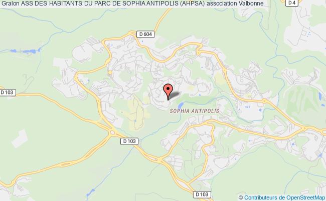 plan association Ass Des Habitants Du Parc De Sophia Antipolis (ahpsa) Valbonne