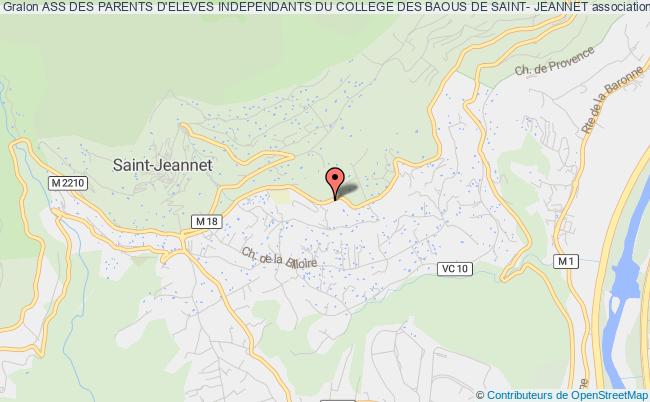 plan association Ass Des Parents D'eleves Independants Du College Des Baous De Saint- Jeannet Saint-Jeannet