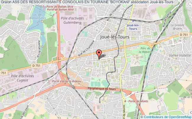 plan association Ass Des Ressortissants Congolais En Touraine 'boyokani' Joué-lès-Tours