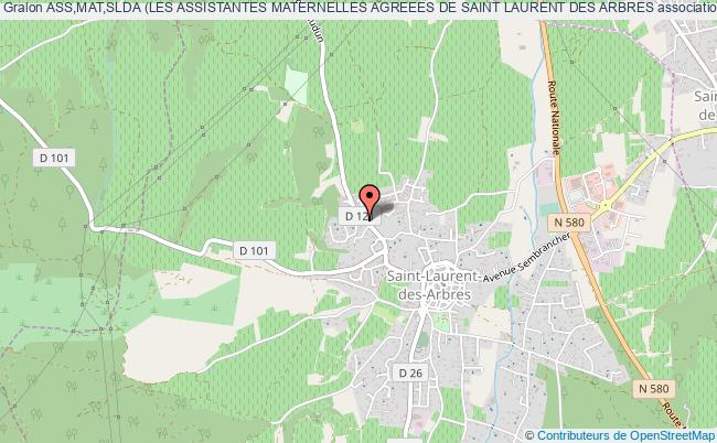 plan association Ass,mat,slda (les Assistantes Maternelles Agreees De Saint Laurent Des Arbres Saint-Laurent-des-Arbres