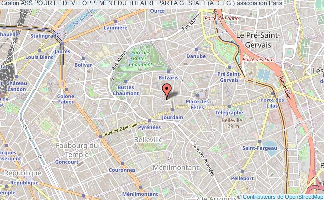 plan association Ass Pour Le Developpement Du Theatre Par La Gestalt (a.d.t.g.) Paris