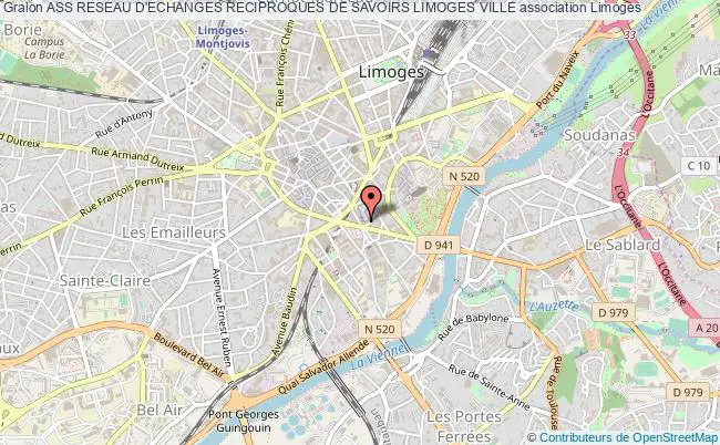 plan association Ass Reseau D'echanges Reciproques De Savoirs Limoges Ville Limoges