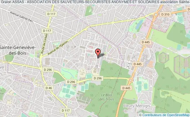 plan association Assas - Association Des Sauveteurs-secouristes Anonymes Et Solidaires Sainte-Geneviève-des-Bois