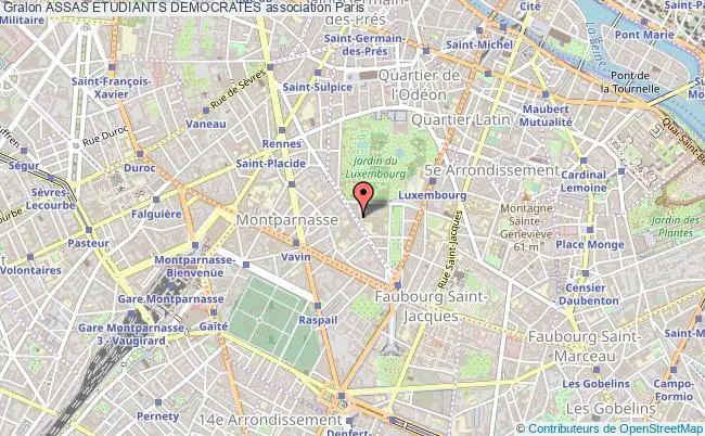 plan association Assas Etudiants Democrates Paris 6e