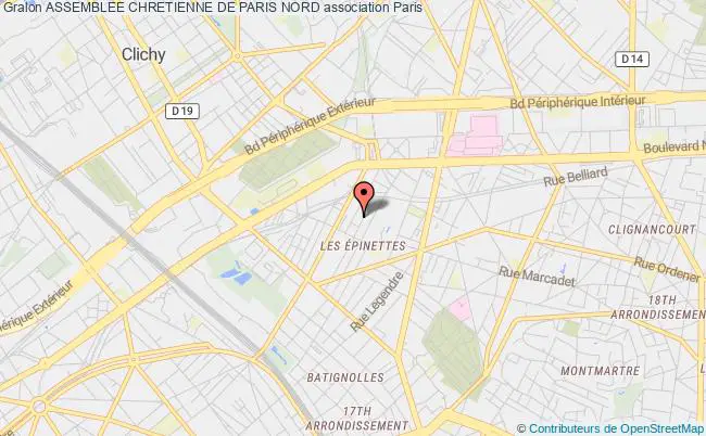 plan association Assemblee Chretienne De Paris Nord Paris