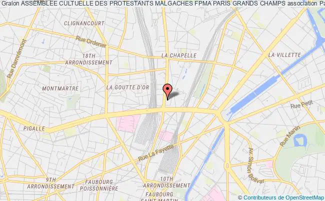 plan association Assemblee Cultuelle Des Protestants Malgaches Fpma Paris Grands Champs Paris