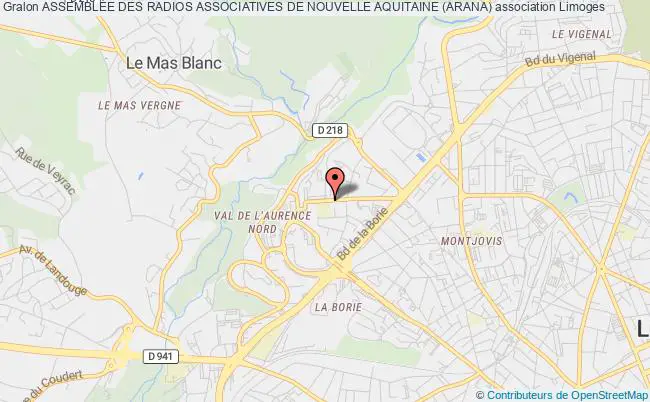 plan association AssemblÉe Des Radios Associatives De Nouvelle Aquitaine (arana) Limoges