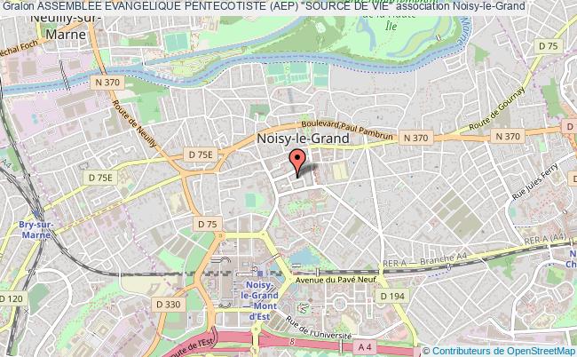 plan association Assemblee Evangelique Pentecotiste (aep) "source De Vie" Noisy-le-Grand