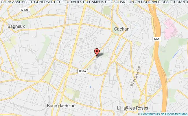 plan association Assemblee Generale Des Etudiants Du Campus De Cachan - Union Nationale Des Etudiants De France Cachan