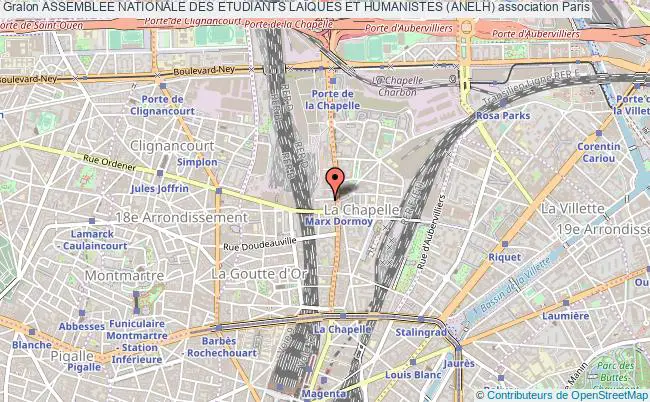plan association Assemblee Nationale Des Etudiants LaÏques Et Humanistes (anelh) Paris