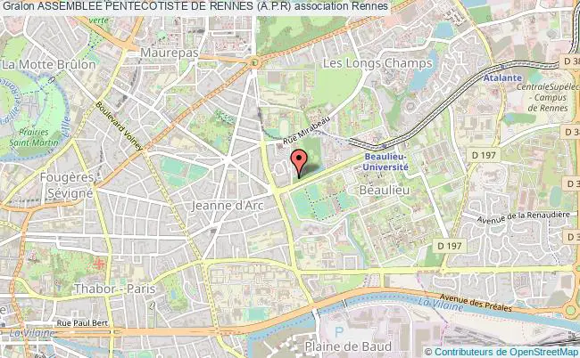 plan association Assemblee Pentecotiste De Rennes (a.p.r) Rennes