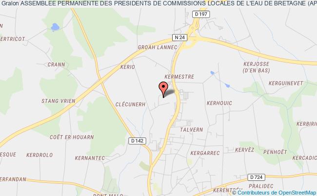 plan association Assemblee Permanente Des Presidents De Commissions Locales De L'eau De Bretagne (appcb) Baud