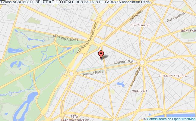 plan association AssemblÉe Spirituelle Locale Des Baha'is De Paris 16 Paris