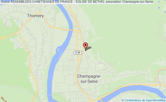 plan association Assemblees Chretiennes De France - Eglise De Bethel Champagne-sur-Seine