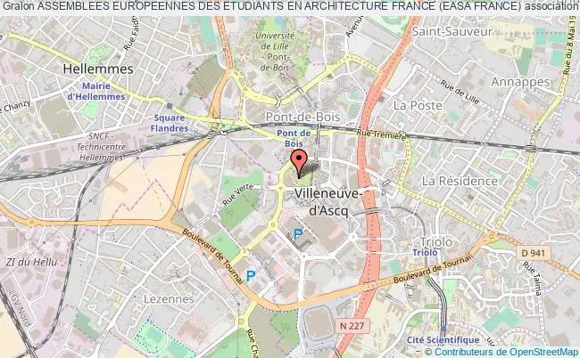 plan association Assemblees Europeennes Des Etudiants En Architecture France (easa France) Villeneuve-d'Ascq