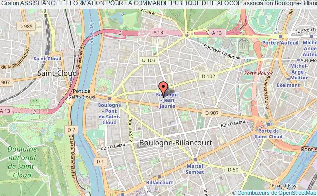 plan association Assisitance Et Formation Pour La Commande Publique Dite Afocop Boulogne-Billancourt
