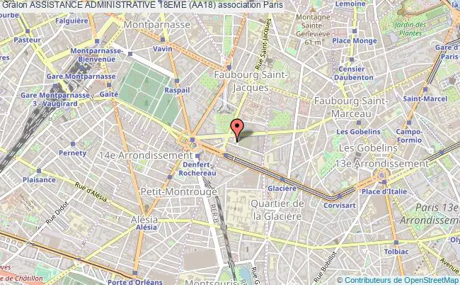 plan association Assistance Administrative 18eme (aa18) Paris 14e