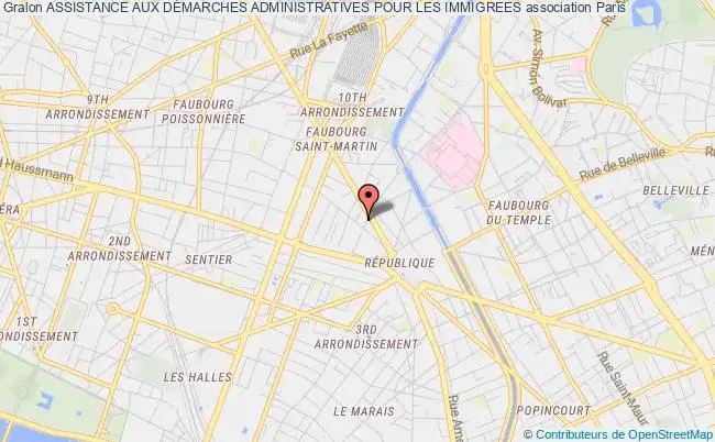 plan association Assistance Aux DÉmarches Administratives Pour Les Immigrees Paris 10e