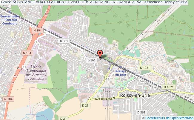 plan association Assistance Aux Expatries Et Visiteurs Africains En France Aevaf Roissy-en-Brie