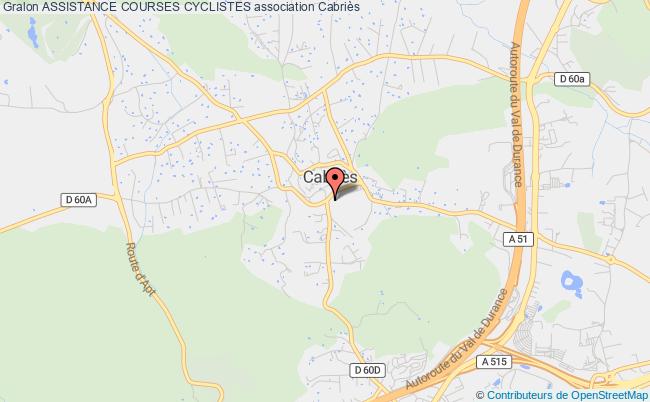 plan association Assistance Courses Cyclistes Cabriès