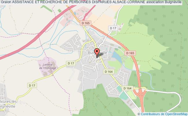 plan association Assistance Et Recherche De Personnes Disparues Alsace-lorraine Bulgnéville
