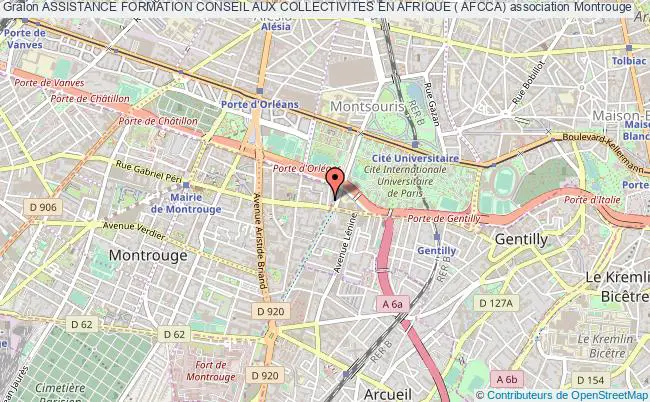 plan association Assistance Formation Conseil Aux Collectivites En Afrique ( Afcca) Montrouge