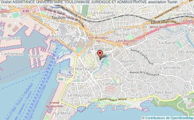 plan association Assistance Universitaire Toulonnaise Juridique Et Administrative Toulon