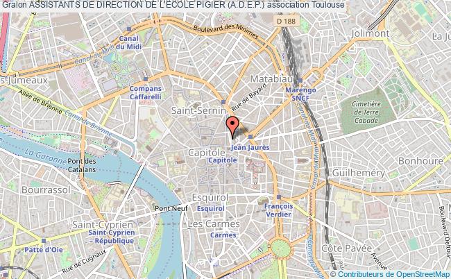 plan association Assistants De Direction De L'ecole Pigier (a.d.e.p.) Toulouse